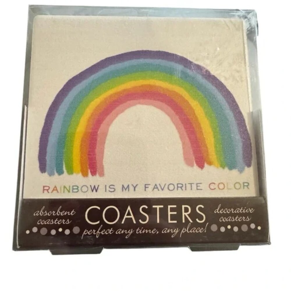 Rainbow stone Coasters - Colorful Home Party Supplies